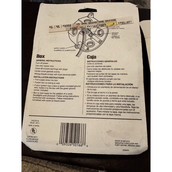 DoitBest 531142 Outlet Box, One Gang, 1/2" Holes, Gray, Outdoor Use Lot Of 2 - Picture 7 of 7